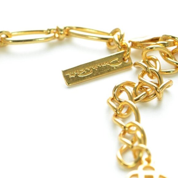 Oscar de la Renta 24K-Gold-Plated & Enamel Orchid Pendant  Oscar de la Renta Gold-tone Floral Charm Necklace